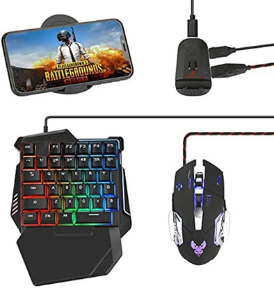 Combo Gamer Para Celulartablet Teclado Mouse Convertidor