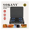 Estufa A Gas 4 Puestos Portatil Con Tapa Sokany 8,8kw Negro