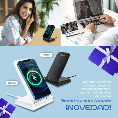 Cargador Inalambrico Soporte Carga Rápida Universal de Celular Gar157