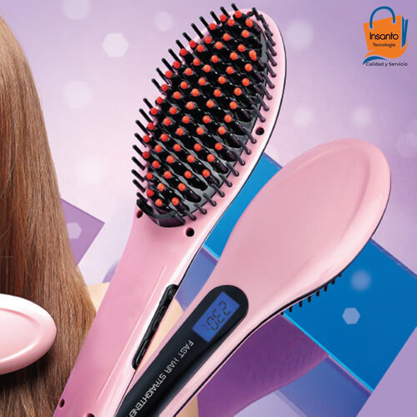 Cepillo Alisador Eléctrico Cerámica Plancha Cabello
