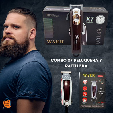 Corte y Detalle Perfect , Peluquera Inalámbrica mas Patillera Detailer Pofesional.