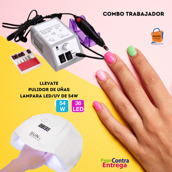 COMBO TRABAJADOR, PULIDOR MERCEDES CON LAMPARA DE 54W