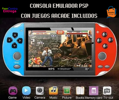 Consola Emulador De Juegos Mp5 Cámara Radio Fm Memoria 8gb