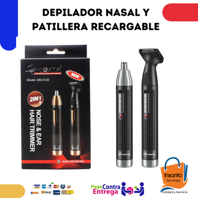 Maquina Depiladora De Nariz Oidos cejas y patillera Inalambrica