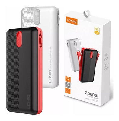 Power Bank Ldnio Pl2014 20000mah Cable V8 iPhone Tipo-c Origina.