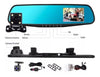 Espejo Retrovisor Doble Camara Full Hd Carro 4.3''