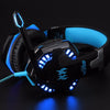 Audífonos Gamer Kotion G2000  Azul, Naranja y Roja Con Luz Led