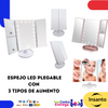 Ideal de Maquillaje Espejo Plegable de 22 LED con 3 tipos de Aumento