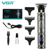 Patillera Profesional Plateada Recargable Vgr 228 con pantalla LED