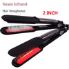 Plancha Profesional de Cabello A Vapor Placa Ancha con Infrarrojo