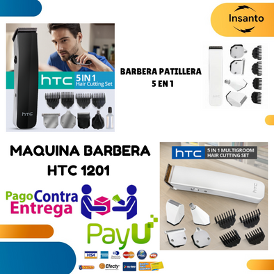 Combo 5 en 1 Peluquera y Depiladora Recargable Htc 5 En 1 Original