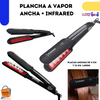 Plancha Profesional de Cabello A Vapor Placa Ancha con Infrarrojo