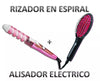 Combo unico de Cepillo Alisador  y Rizador en Espiral