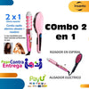Combo unico de Cepillo Alisador  y Rizador en Espiral