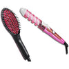 Combo unico de Cepillo Alisador  y Rizador en Espiral