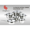 Batería De Ollas 12 Piezas Acero Termostato Schaffhausen