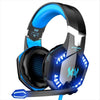 Audífonos Gamer Kotion G2000  Azul, Naranja y Roja Con Luz Led