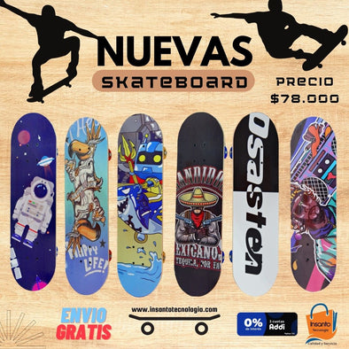 Patineta Tabla Monopatin Skateboard Profesional Diferentes Diseños