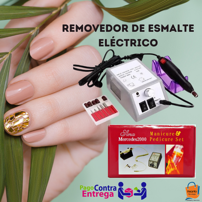 Kit Pulidor Uñas Eléctrico Removedor Acrilico Manicure Mercedes